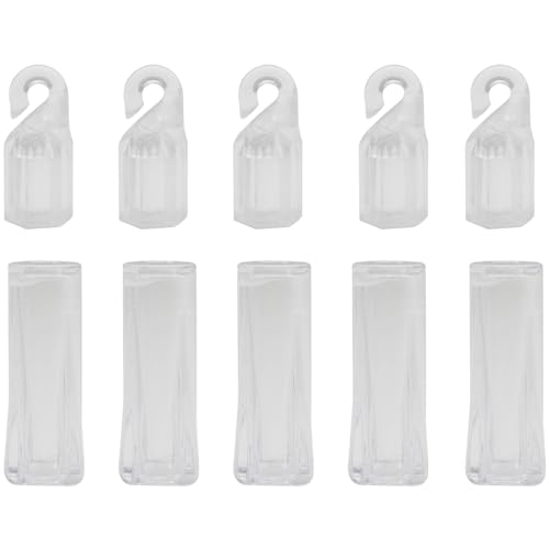 LBTODH 10PCS Window Blinds Replacement Parts Clear Blind Wand Tilt Hook and Handle Grip Fixture for Home Blinds Curtains Tilt Wand Repair