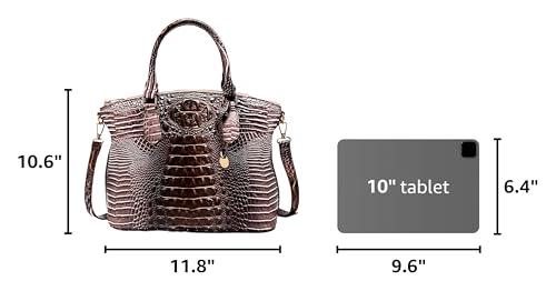 Image of Makcr Joacbv Women Purse Satchel Bag Long Crossbody Classy Tote Bag Top Handle Vegan Leather Ladies Handbags Embossed Pattern