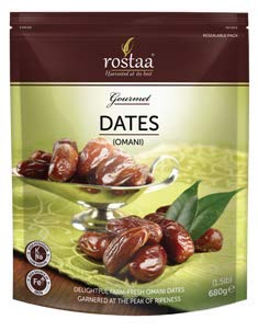 Image of Rostaa Cash & Carry Omani Dates (680g) | Premium Farm Fresh Omani Khajur | Naturally Sweet | Healthy & Nutritious Snack | Rich in Fiber, Vitamins & Minerals | Gluten Free, Non-GMO & Vegan