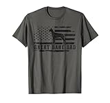 Great Dane Dad Distressed American Flag Patriotic Dog Men T-Shirt