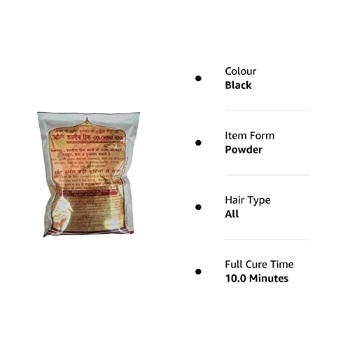 Polvo de Henna Herbal Gujrati Tna Hina Natural Negro 50g x5 miniatura 4