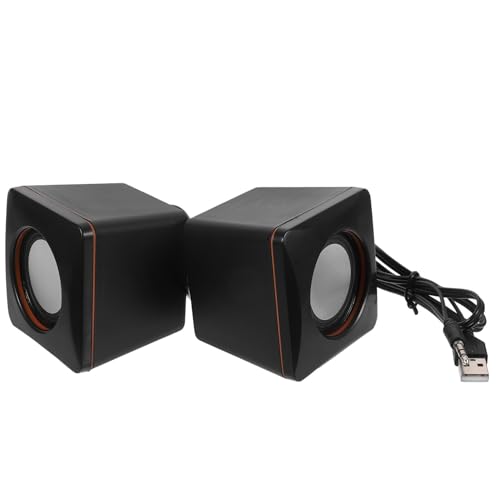 HOMSFOU 1 Pair Portable Speaker Computer Speakers for Music Speaker Desk Stand Portable USB Speaker Mini USB Computer Speaker USB Powered Speaker Music Player Laptop Small Speakers Abs