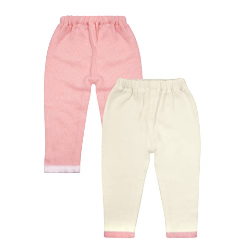 Image of CLAP Baby Girl Acrylic Woolen Legging Winter Pants Set of 2