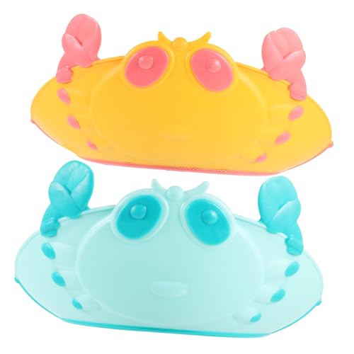 FRCOLOR Boys and Girls Shower Cap Bath Visor Shampoo Hat for Toddlers Comfortable Adjustable Bath Cup 2pcs