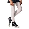 SELENE INFANTIL Meia Calça Inverno Fio 80 de Algodão Confortável Respirável Meninas, Branco, M