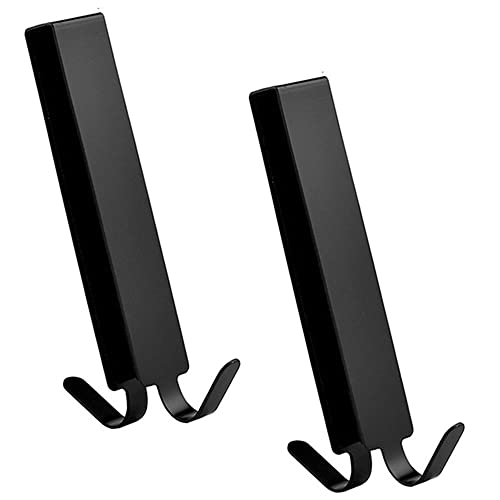 TONGNENGLIU Hooks Super Heavy Duty Metal Double Hooks No Assembly Required Heavy Duty Stainless Over The Door Hooks Over Door Hanger 2 Sided Set Single Door 2 Pack