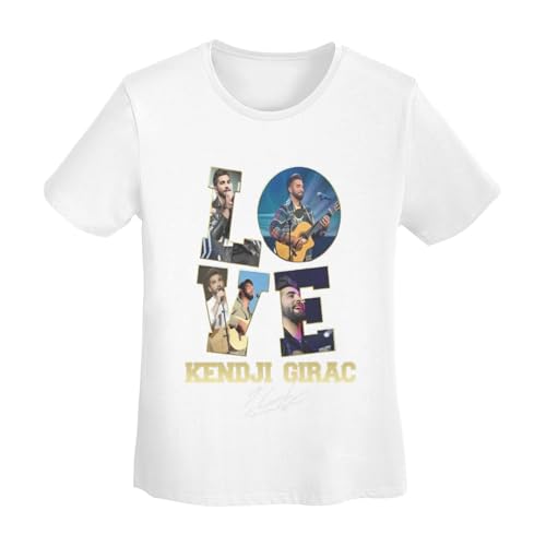 RLHRJEFZ T-Shirt Basique à Manches Courtes en Coton pour Femme Kendji France Girac M