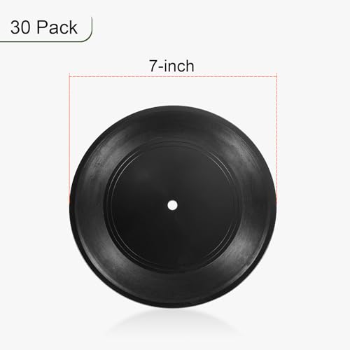 Disques vinyles vierges esthetiques de decoration murale noire pour studio, x30 - 2