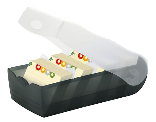Han - 998633 - Boîte de rangement pour cartes Croco A8 - Noir translucide