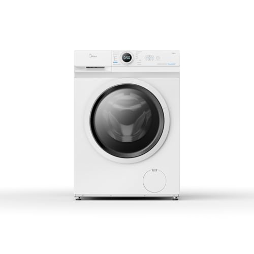 Midea MF10EW90B Waschmaschine / 9kg / 1400 U/Min/EEK A/Inverter Quattro Motor/Dampffunktion/Grosse Trommel/Nachlegefunktion/Kindersicherung/AquaStop, Weiß