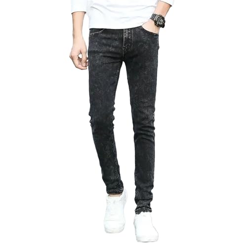 Men's Loose Fit Straight Leg Denim Jeans Baggy Wide Leg Plain Pants Jeans with Pockets
