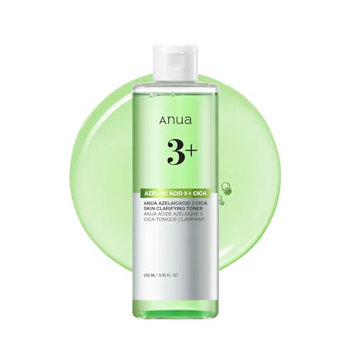 Anua Azelaic Acid 3 CICA Clarifying Toner, Soothing & Clear Care, with Salicylic & Azelaic Acid, Sebum & Spot Care, Suitable for Sensitive Skin, Korean Skincare, 8.45 fl.oz