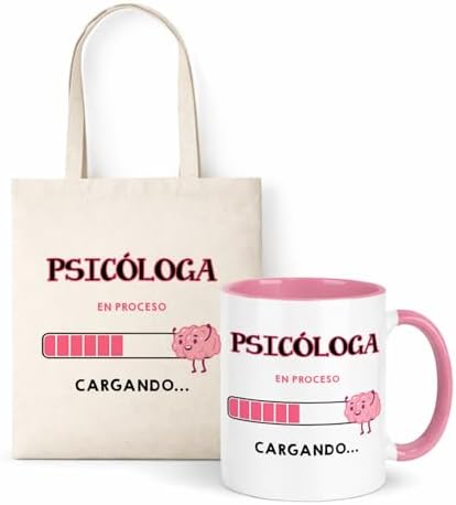 Kembilove® Taza + Bolsa Psicóloga | Regalo Original para Psicólog...