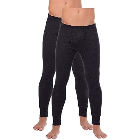 BestSale247 Pack of 2 men's thermal underwear, long ski underwear, thermal underwear, cotton - Black - XXX-Large Cover