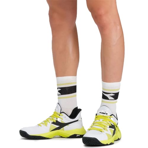 Image of Diadora Mens B.Icon 2 All Ground Tennis Sneakers Shoes - White, Yellow