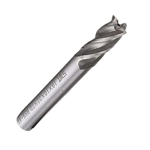 Image of Industrial Tools Super Hard High Speed Steel Straight Shank End Milling Cutter Carbide Square End Milling Cutter Carbide End Milling Cutter for Alloy Steel Hardened Steel - 4 Slots (2Pcs)