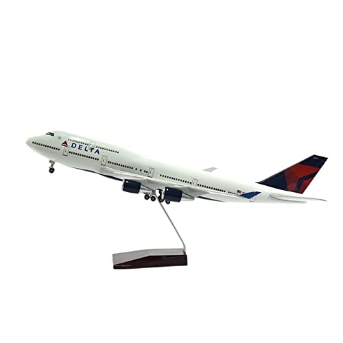 Avión de resina Boeing B747 maqueta decorativa de 47 cm con luz para salones