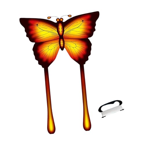 YIJU Butterfly Kite Big Kite with 328ft String Kite Handle 100M Line Handle Included for Outdoor Activities Kids Children, Yellow