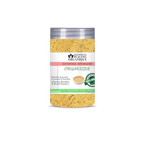 Blessfull Healing Organic Chicken Bouillon & Broth Powder (All In One Chicken Seasoning Powder) 200 Gram