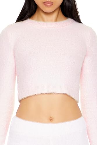 Forever 21 Women's Fuzzy Knit Cropped Sweater3
