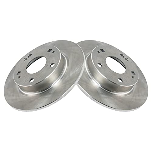 Image of TRQ Rear Ceramic Brake Pad and Rotor Set | For 17-22 Honda Civic L4 1.5L 17-22 2.0L 10.24 in. 260mm Rear Brake Rotor Diameter Models