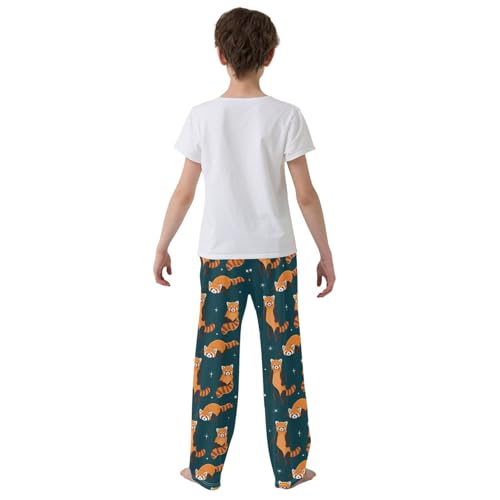 ZZXXB Raccoon Star Boys Long Pants Soft Trousers Elastic Waist Kids Lounge Bottoms with Pockets S-XL3