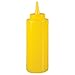 Update International SBY-08 8 oz. Yellow Squeeze Bottle, LDPE Plastic (Pack of 6)