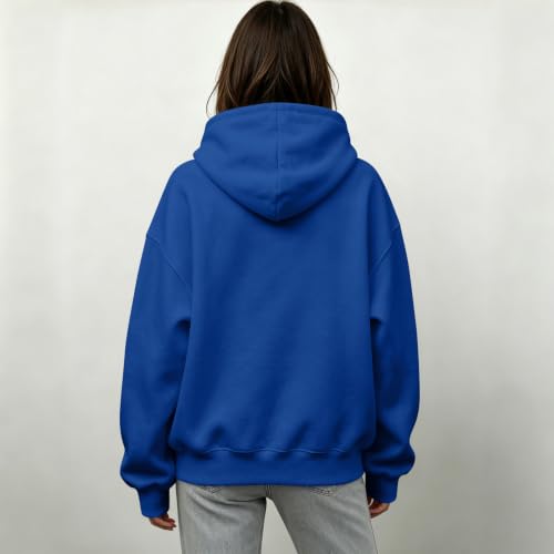 Funnel Neck Hoodie Women Oversized Mock Neck Sweatshirt Fall Outfits - image 5