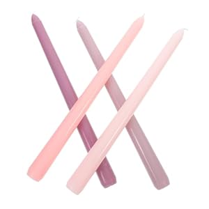 SOIMISS 4 Stück Spitzkerzen Rosa Lila Dekoration