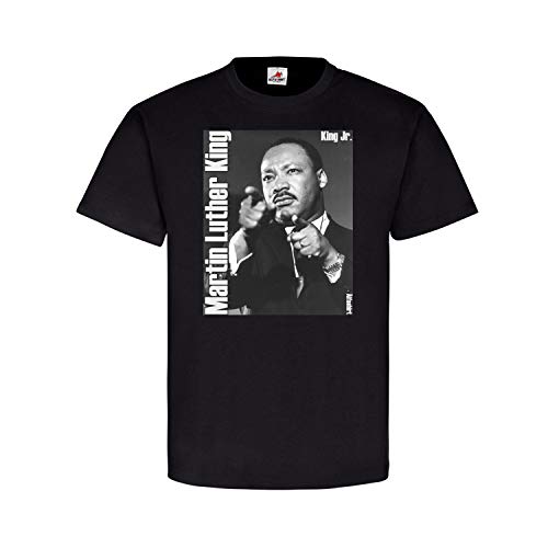 T-shirt Martin Luther King Jr noir XL en coton style afro-américain décontracté