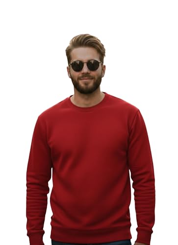 Image of Mack Jonney Men Regular Fit Fleece ||Black||Round Neck Solid||Sweatshirt-JM3911