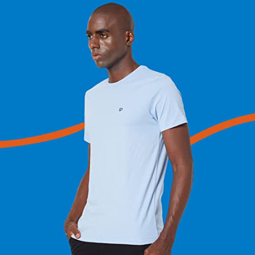 Image of sporto Men's T-Shirt | 80% Cotton and 20% Polyester | Round Neck | Breathable Casual Wear | Soft Comfortable Everyday T-Shirt | Pack of 1 | Color May Vary
