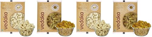 Image of Amazon Brand - Vedaka Dry Fruits Combo | 400 Gram | 200 Gram Each - Raisins And Cashews | Delicious, Natural & Premium Dried Fruits (Pack of 2)