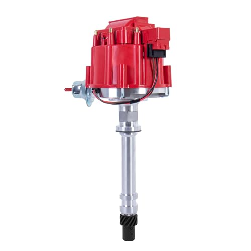 EVERESTWAY Racing Hei Distributor Compatible for Chevy C10 GMC SBC BBC Small Block w/ 65k Coil 7500RPM 305 454 350 400 Red Cap and Rotor kit Replacement 850001R