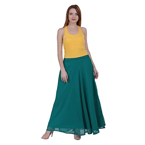 Image of Skirt for Women Designer and Full Flared Georgette Plain