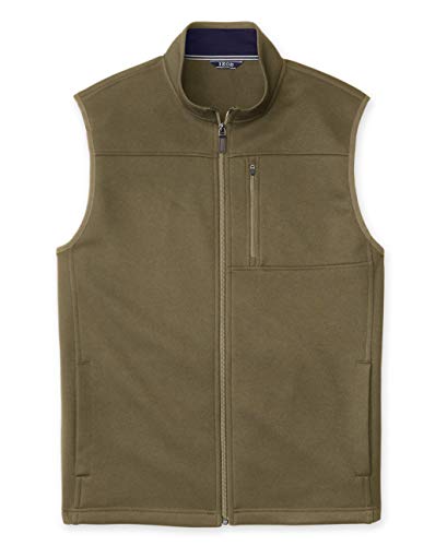 IZOD Men's Big & Tall Big Advantage Performance Solid Sweater Fleece Vest, Cedarwood Khaki, 3X-Large Tall