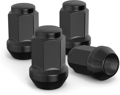 Image of MIKKUPPA M12x1.25 Lug Nuts - Replacement for Nissan Altima Maxima Pathfinder Rogue Sentra, Subaru Outback Forester Aftermarket Wheel - 4pcs Black Closed End Lug Nuts