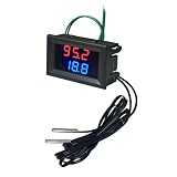 1m Kabel Zweikanal Thermometer für Aquarium & Kühlschrank