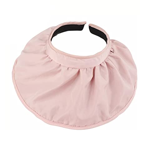 Chapeau de soleil anti-transpiration pliable à grand bord ajustable style haut vide femme