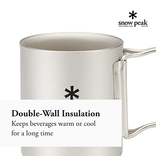 Snow Peak Double Wall Titanimum Insulated Mug, Lightweight, Durable, Camping, 300ml - Image 5