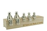 15th Anniversary Idea - 15 Years We Made A Family Metal Ornament - Choose Your Family Combination (3
