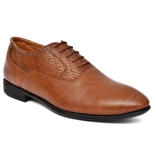 Mens-Stylish-Leather-Derby-Shoes-Brown