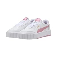 PUMA Women's Carina Mia Sneaker, PUMA White/Poised Pink, 9 US