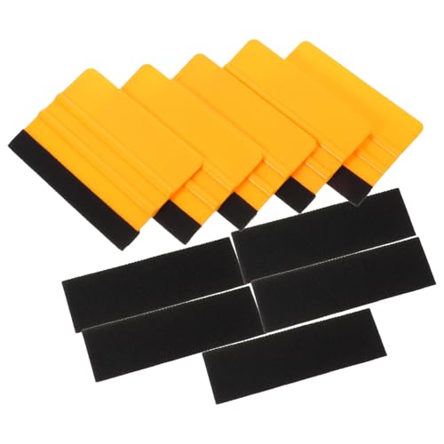 Warmhm Set 15 Pezzi Strumenti Tergivetro per Applicazione Pellicole Auto Bordo in Feltro, Spatole Plastiche Antigraffio per Adesivi e Wrapping, Utensili per Pellicole Finestre e Tinte