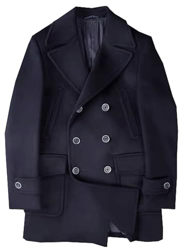★大人が着こなす〜レトロクラシック オールド Peaコート 3色展開 S〜3XL メンズ タイト ヴィンテージ 大きいサイズ Pコート ミリタリー M65 M51 コート★439