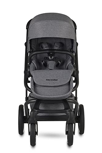 Easywalker Jimmey Set bestaande uit kinderwagen met zitting, badkuip, voetenzak en regenbescherming voor badkuip - Iris Grey - Afbeelding 7