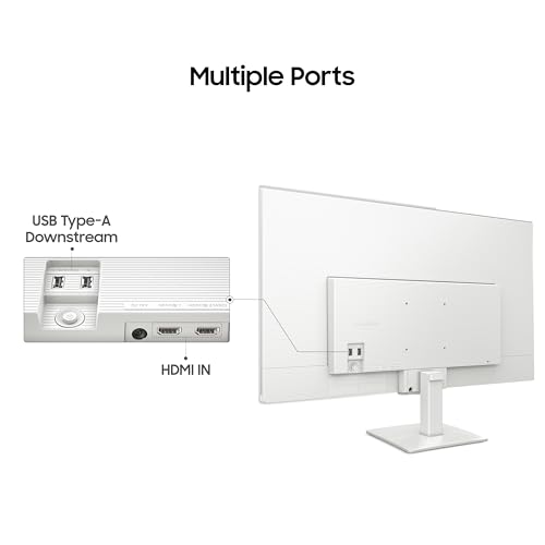 Image of Samsung 32 inch (80cm) M5 Smart Monitor with Smart TV Experience (Smartchoice) |FHD 1920 x 1080|Screen Mirroring TV Plus|Speakers|Adaptive Sound|Wi-Fi|HDMI|Bluetooth|LS32FM501EWXXL|White