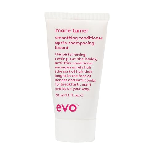 Evo Mane Tamer Smoothing Conditioner for Frizzy & Color-Treated Hair - Anti-Frizz, Color Protection & Humidity Control - 1 fl oz, Travel Size