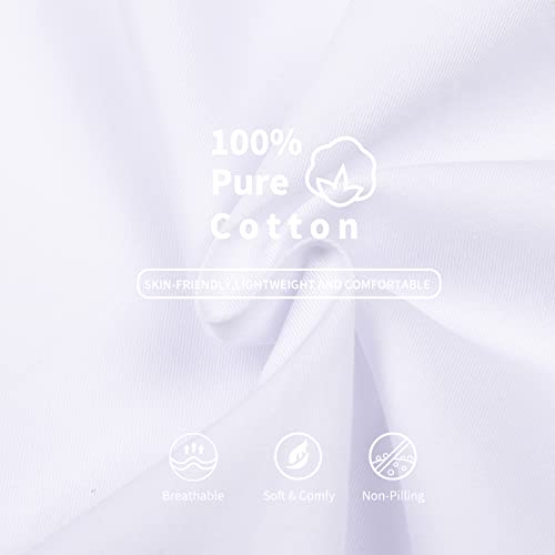 Image of LittleSpring Girls Long Sleeve Uniform Shirts Peter Pan Collar Poplin Blouse