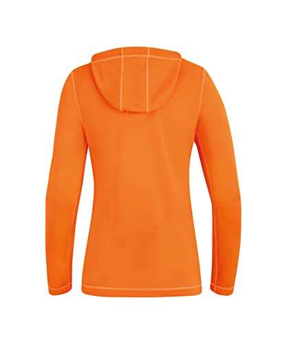 JAKO Damen Kapuzenjacke Run 2.0, Neonorange, 38